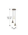 I3-AFRA- LAMPARA 3L -MARRON/CREMA